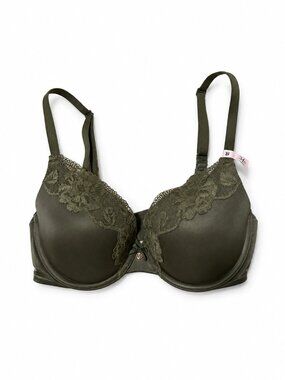 Victoria's Secret Body by Victoria Perfect Shape Push-Up Bra 34D Olive Lace